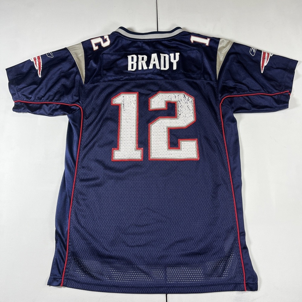 Tom Brady New England Patriots Jersey Reebok On Field Size XL Kids Youth NFL #12
